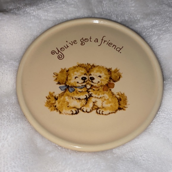 ❌FINAL PRICE DROP‼️Vintage Hallmark Mug Mates Mug & Coaster Set Friends Puppies - Picture 12 of 16